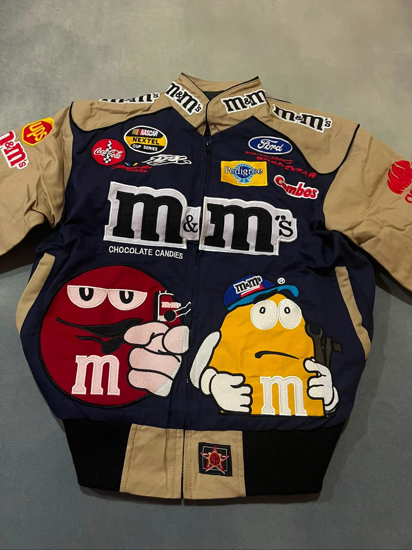 M&M Y2K Veste Bomber Parachute Imperméable Aviateur Top Gun Édition Premium Rétro Vintage 80s – photo 4